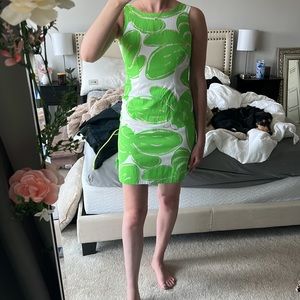 Lilly Pulitzer green and white mini dress